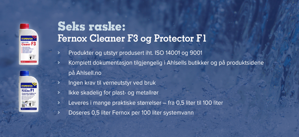 Fernox, Cleaner F3, Protective F3, seks raske