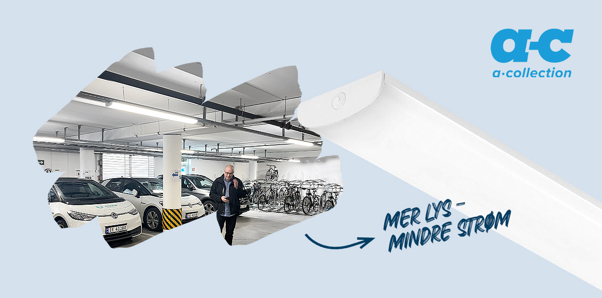 Industrilysarmatur i garasjeanlegg