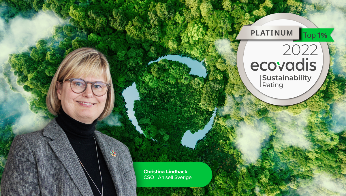 Ahlsell belønnes med EcoVadis fremste bærekraftmedalje