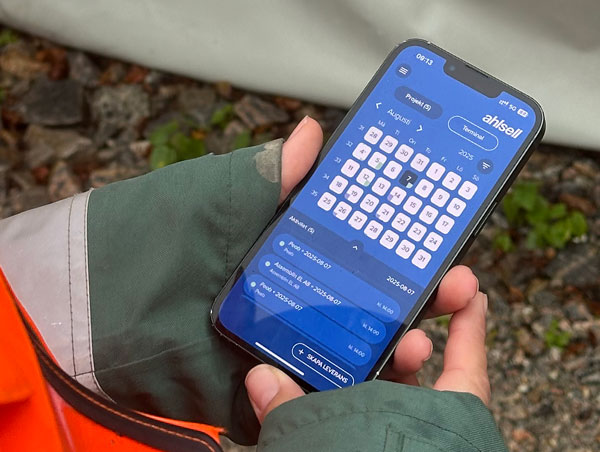 Programmet Ahlsell flow på mobilskjerm