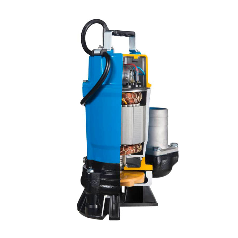 Produktbilde av 1-fas lensepumpe fra Tsurumi med tverrsnitt