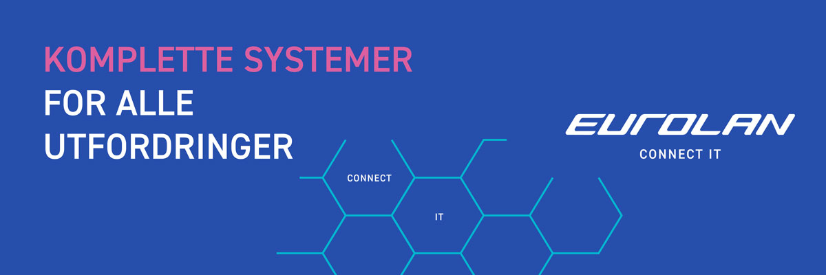 Eurolan logo på blå bakgrunn