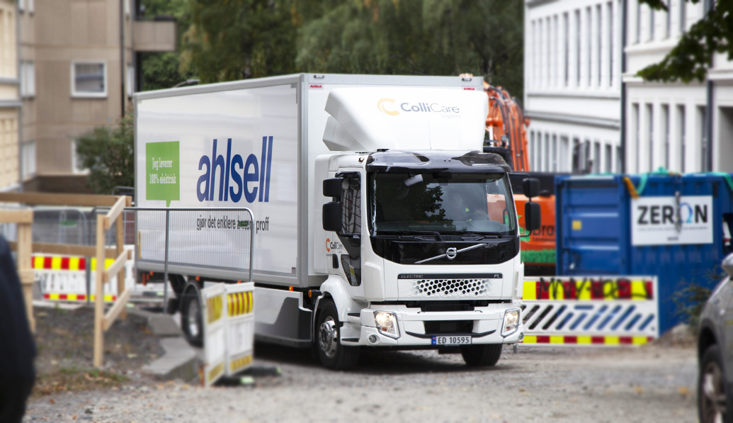 Ahlsell sin første uslippsfrie lastebil gjør leveransene grønne