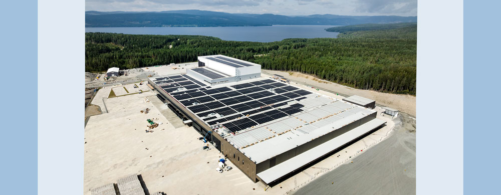 Ahlsells lager under oppføring på Eidsvoll