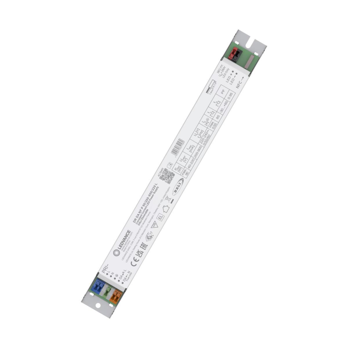 LED driver Ledvance med NFC-dimmegrensesnitt - DR DALI NFC P 90/200-900/220 L