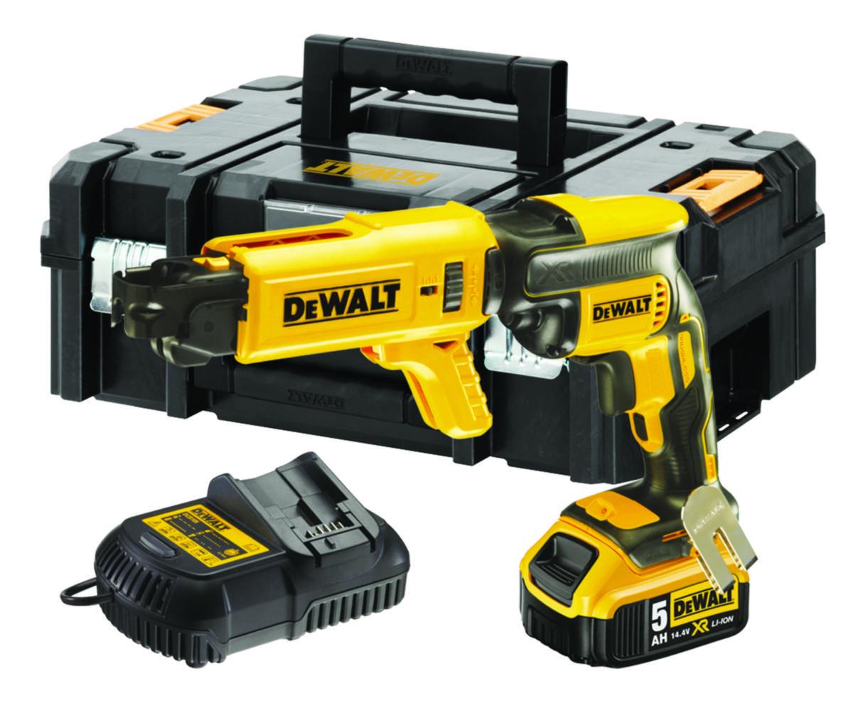 Gipstrekker DeWalt DCF620P2K 18V 2x5,0Ah m/magas - Gipstrekker DCF620P2K DeWalt 18V 2x5,0Ah m/magas