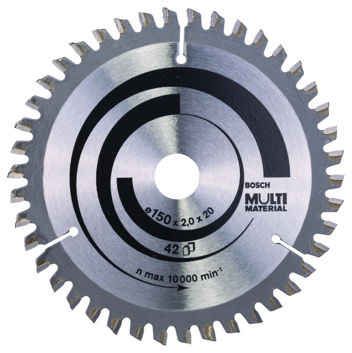 Sirkelsagblad Bosch Pro Multi Material, for håndholdte sirkelsager med ledning - Sirkelsagblad Multi Material Bosch Ø150X20/16X2.0mm. 42T