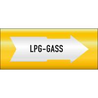 Rørmerking Systemtext "LPG-gass" Pil