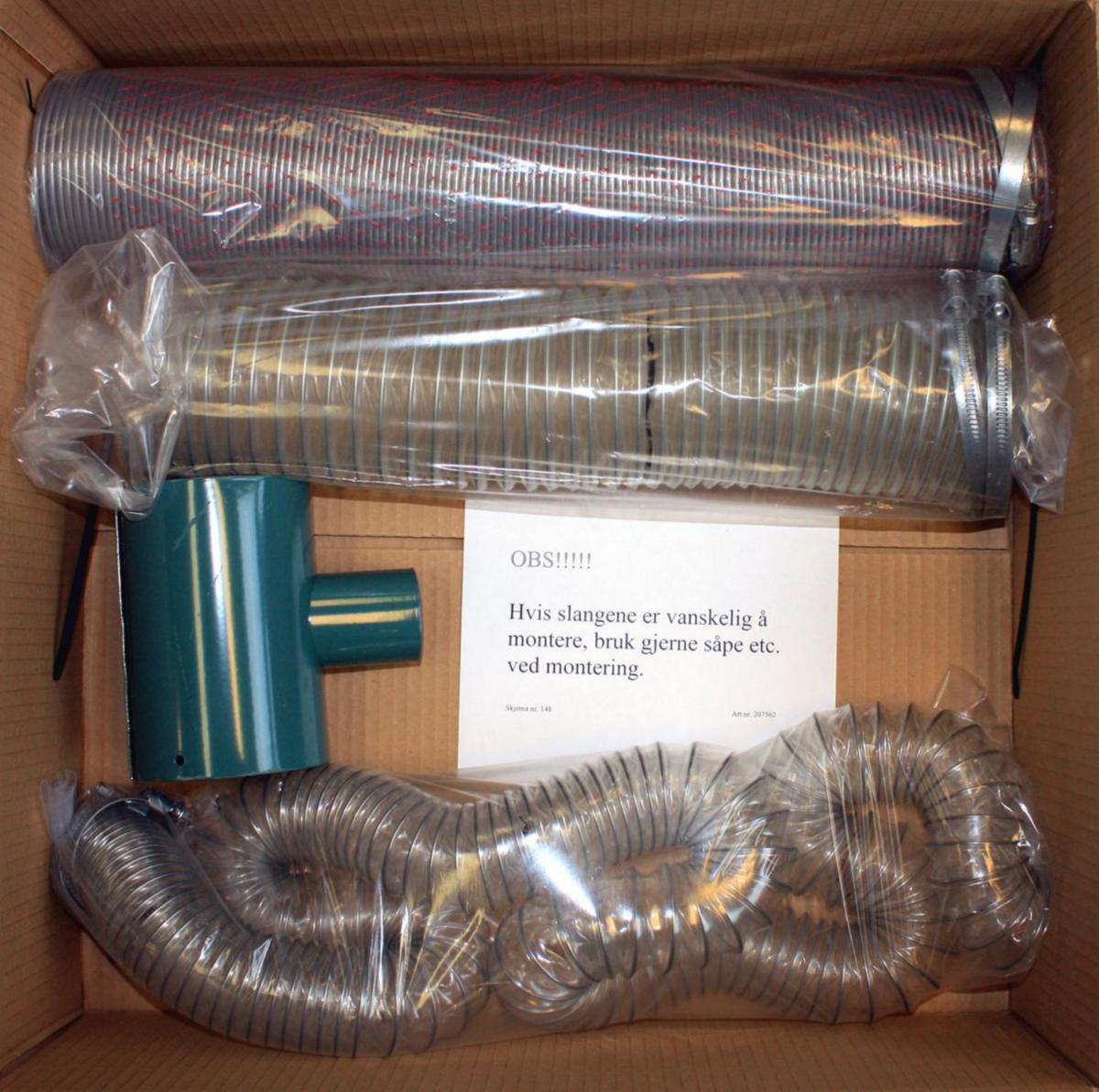 Slangesett Ernex f/sponavsug 1603 & 1500 - Slangesett 1500/1603 Ernex tilbehør sponavsug