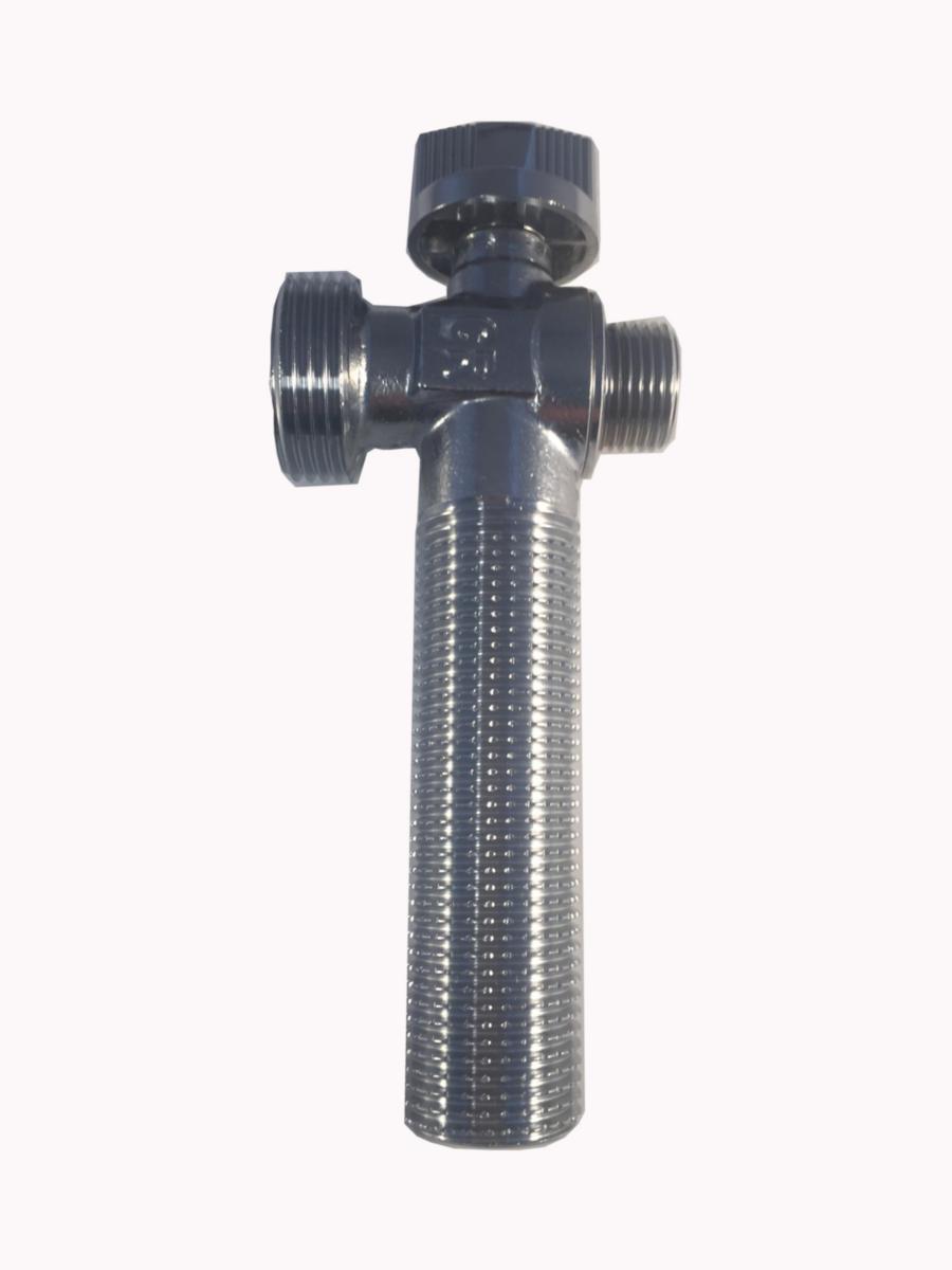 Kombikran m/tilbakeslagsventil, lang nippel og dekkskive, Sanipex - 1/2"x 3/8x3/4"Kombikran m/dekkskive/tilb.sl.ventil