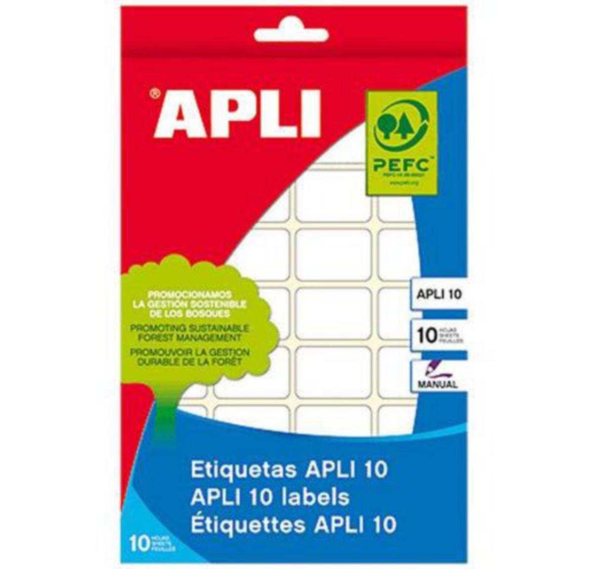 Etikett Apli - Etikett APLI 40x75mm hvit (40) Apli