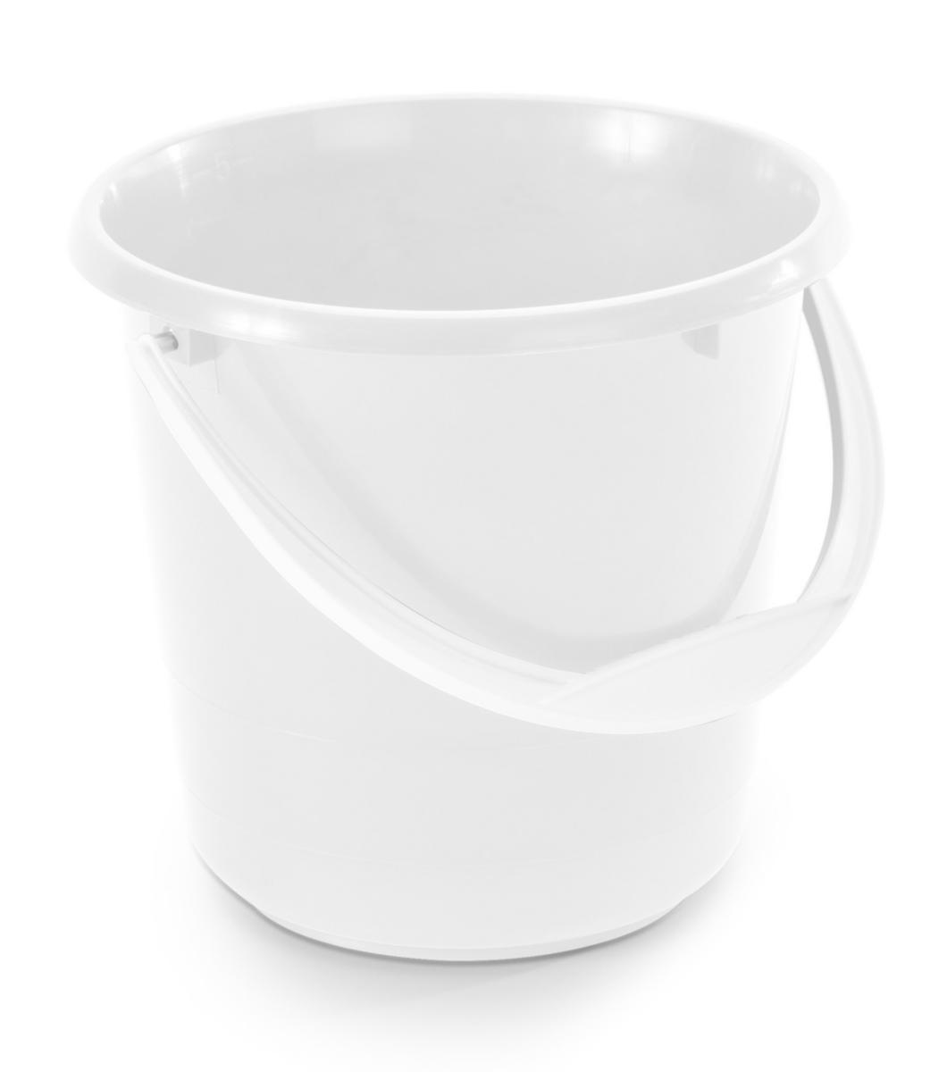 Plastbøtte 5 ltr - Bøtte plast m/plastgrep Nordiska Plast 5L hvit