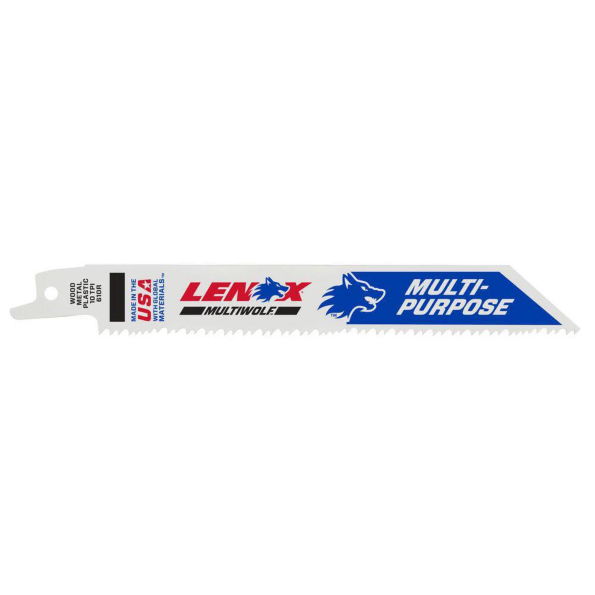 Bajonettsagblad Lenox tre og stål - Bajonettsagblad 610R Bi-Metal Lenox 152mm 6T Med Metal 5 pk