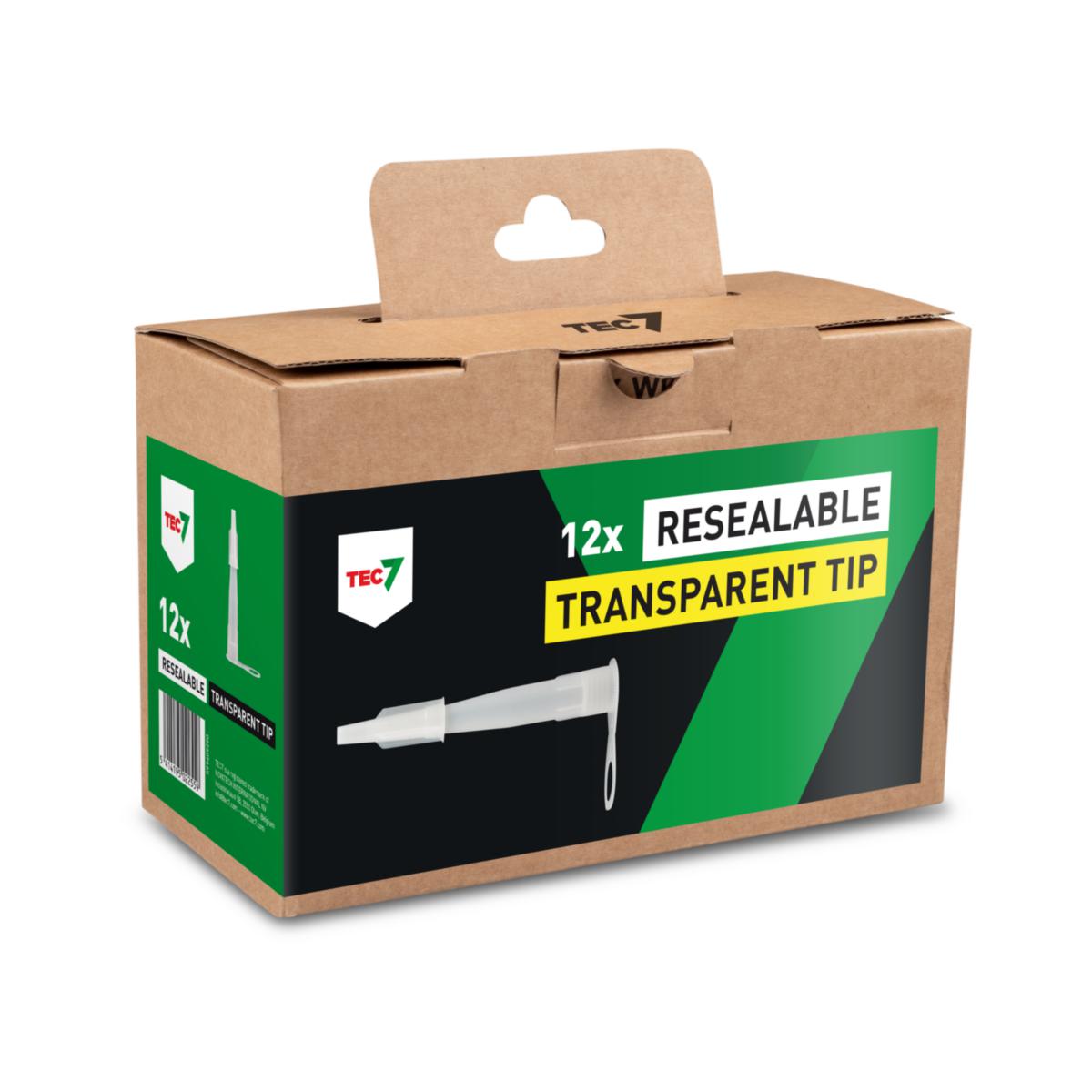 Patronspisser f/plastpatroner Tec7 Transparent Tip - Patronspisser Transparent Tip Tec7 12pk liten eske