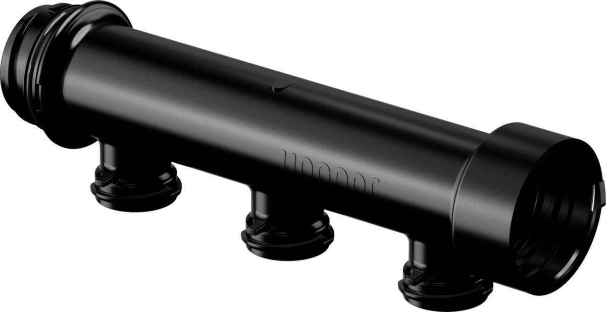 Fordeler1" med 3 stikk Aqua Plus PPSU PPM, Uponor - 1"3XPL24MT Fordeler PPSU cc 50 PPM Aqua Plus Uponor