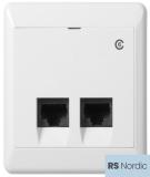 Modularuttak Påvegg komplett Kat.6 UTP RS Nordic