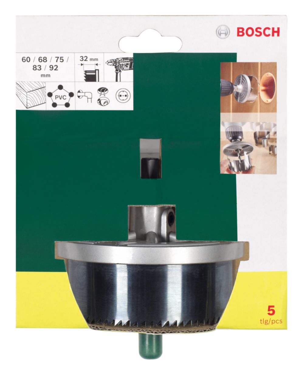 Hullsagsett Bosch 5 deler - Hullsagsett Bosch Ø60/68/75/83/92 mm 5pk