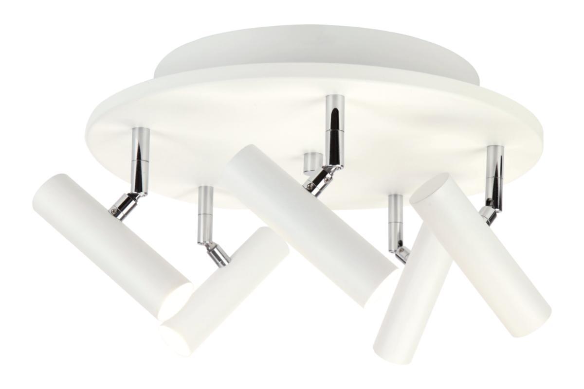 Taklampe Aneta Lighting Rund 5 Lys - ARTIC takspot rund 5 lys, hvit