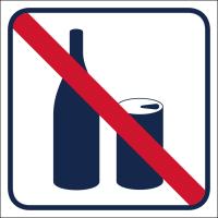 Dekal Systemtext Piktogram Forbruk av drikkevarer forbudt