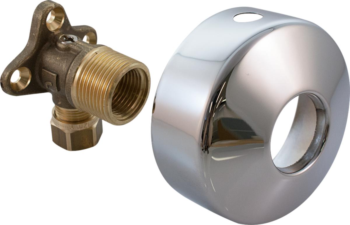 Platealbue med avstengning og rosett, Oras - Oras 3/4"x1/2" platealbue med avstengning og rosett