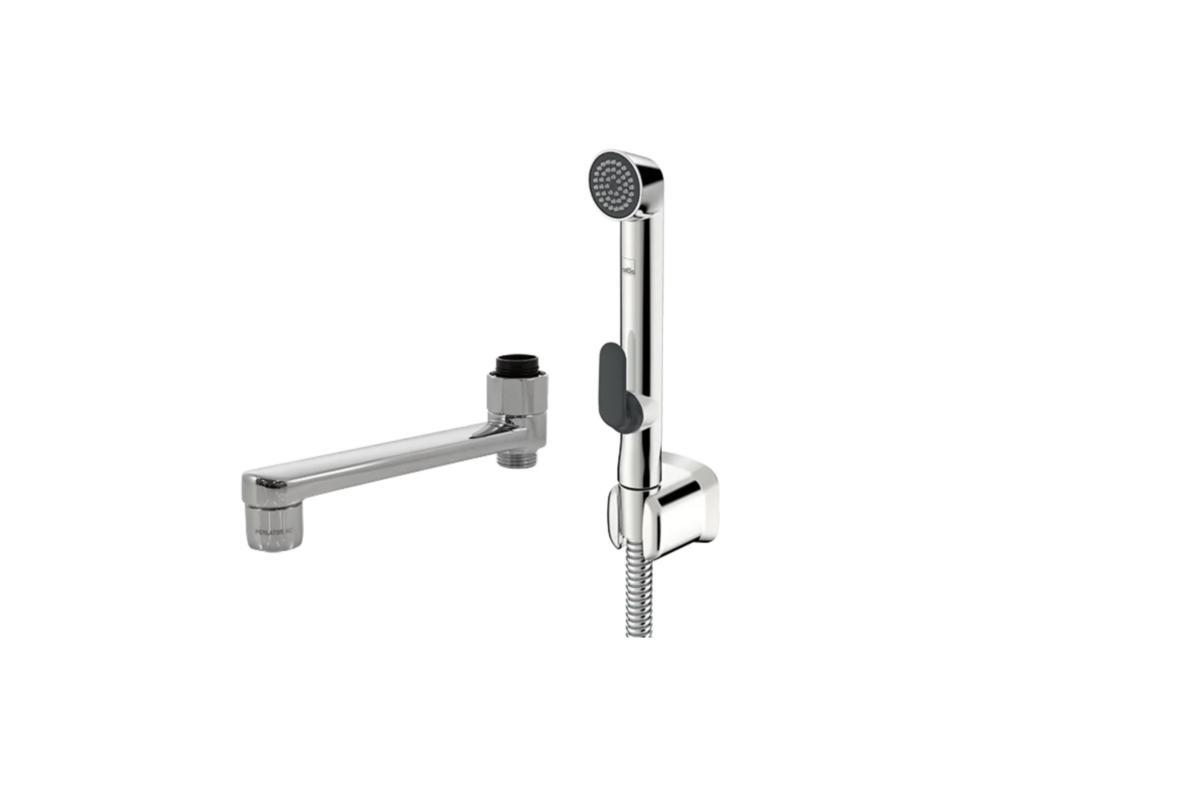 Ejektorsett med tut og hånddusj, Oras - Oras ejektorsett krom