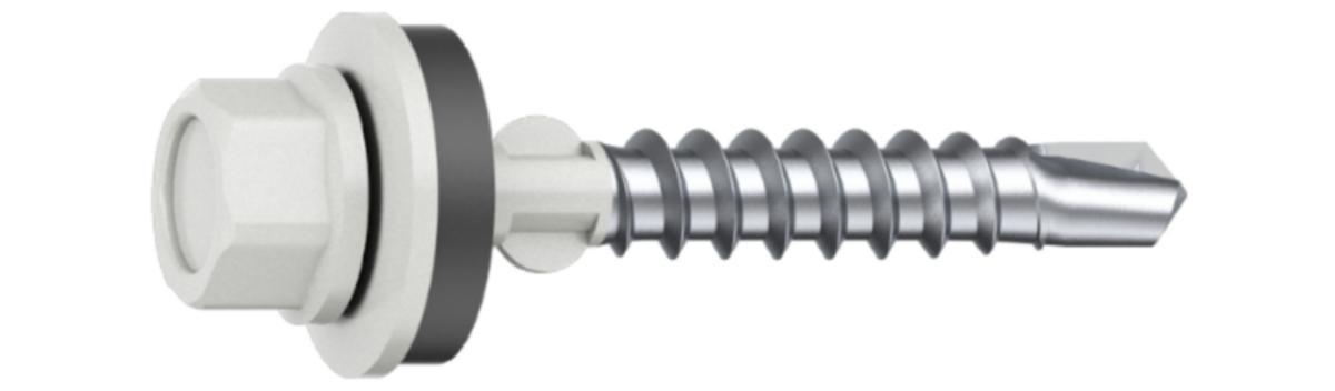Plast - Plasttakskr 4.8X35 hvit Ejot fresevinger 100pk