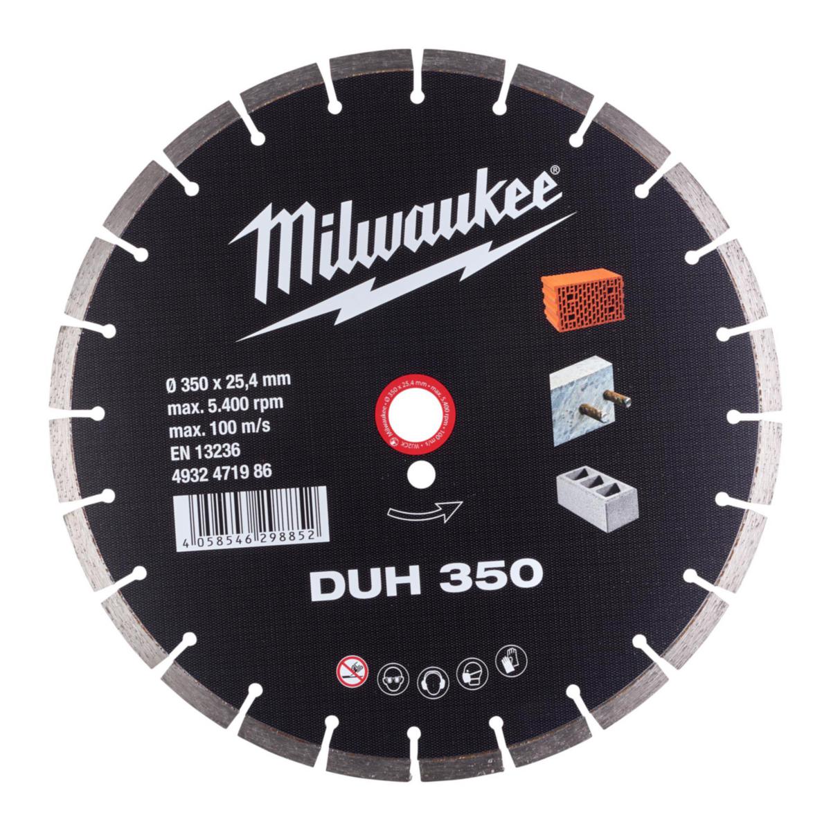 Diamantskive Milwaukee DUH - Diamantskive DUH 350 Milwaukee Ø350mm