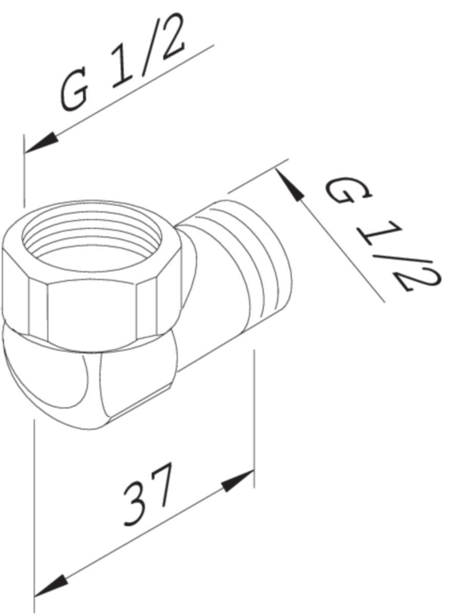 Vinkelfeste for slange, Oras - Oras 1/2" vinkelfeste for slange