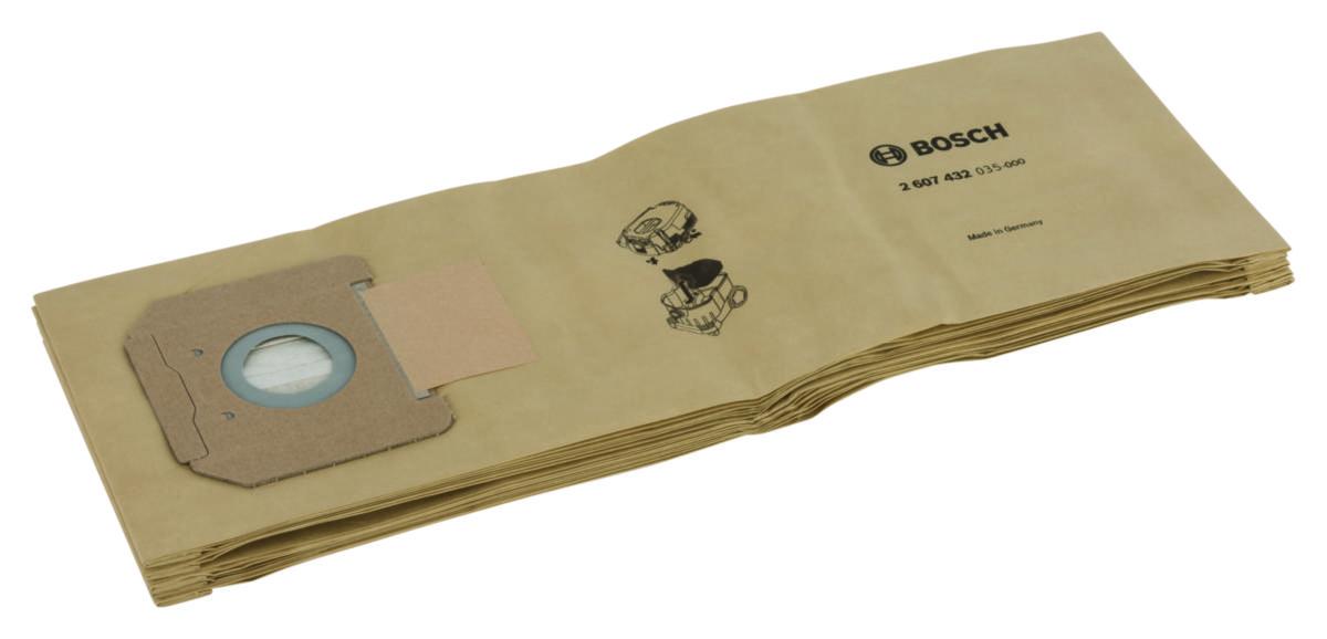 Støvsugerpose papir f/ Bosch GAS 35 - Støvpose papir for GAS 35 Bosch 5pk