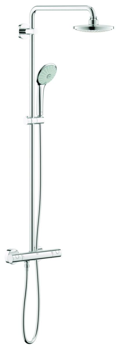 Takdusjpakke Euphoria System 180 rund med termostat, Grohe - Grohe Euphoria dusjsystem f/veggmontering