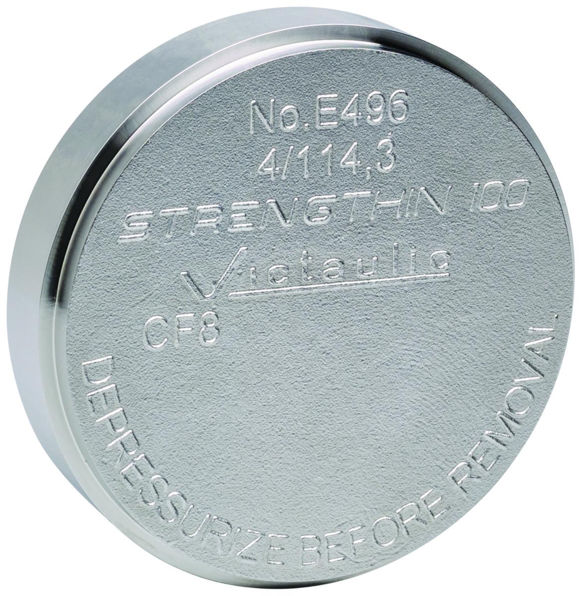 Endelokk rillet, Vic E496, rustfritt, Victaulic® StrengThin™ 100 VK - 219.1mm endelokk 316L 496 StrengThin100 - VK