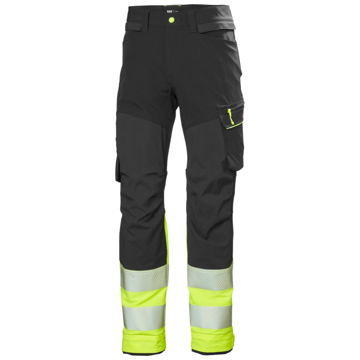 Håndverksbukse HH ICU BRZ CONNECT HiVis kl.1 - Håndverksbukse HH ICU BRZ CNCT HiVis kl.1 m.grå/gul str C52