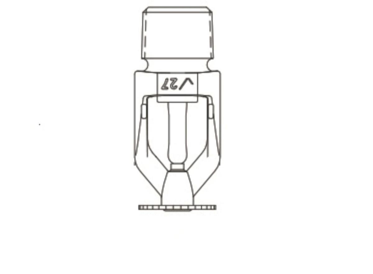 Sprinklerhoder Modell V2728 QR Victaulic® FireLock™ - Ned - 1/2" V2728 Sprinklerhode K80 SSP 68C QR. hvit