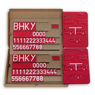 Standard pakke B f/brann-10804 (25 mm tall 0-9) 40mm B.K.H.Y