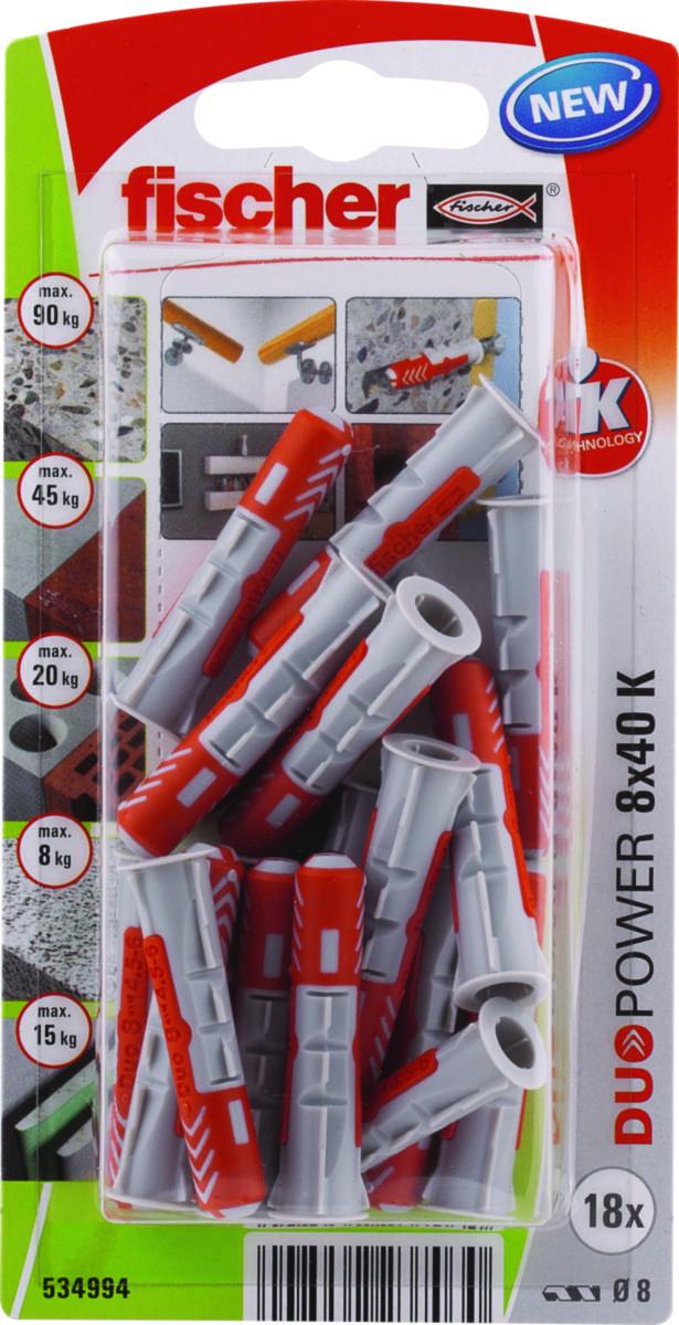 Universalplugg fischer Duopower - Universalplugg 8X40 Duopower a 18stk fischer BK