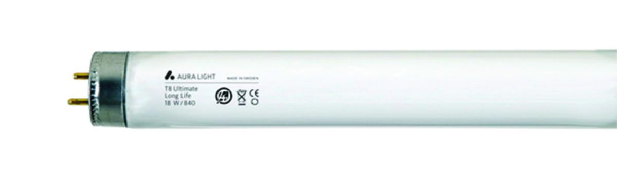 Lysrør Aura Ultimate Long Life T8 - Ultimate Longlife 36W/840 hvit