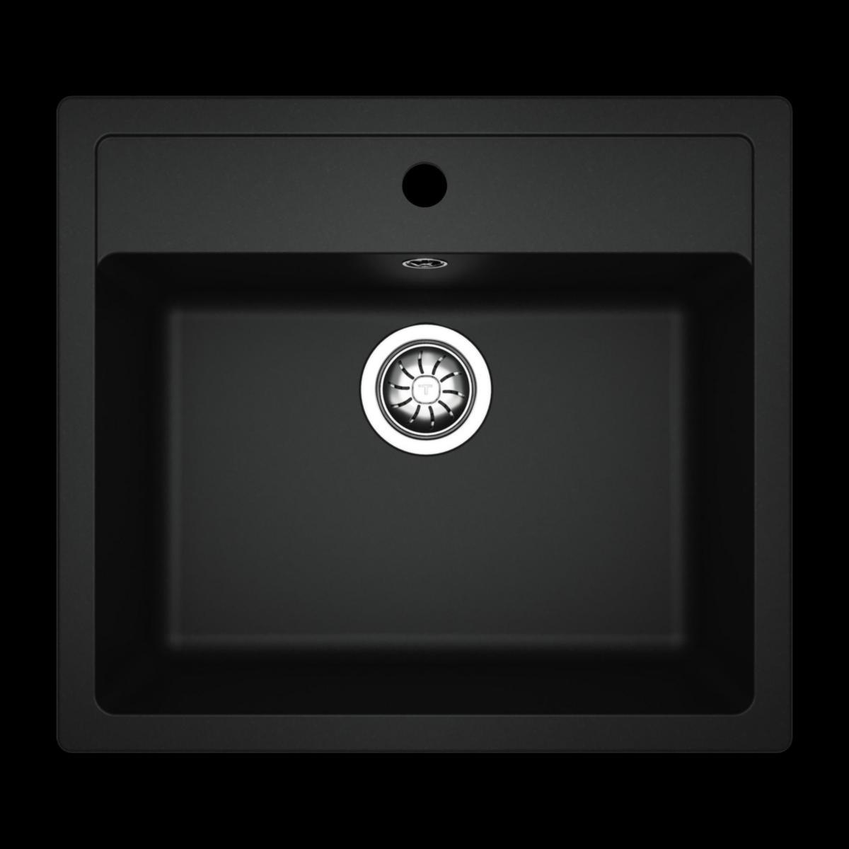 Kjøkkenvask Menorca B-TG, Intra - INTRA Menorca kjøkkenvask 60 B-TG sort kompositt