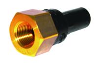 Nippelmuffe lang PE100 med messing innv. gjenge RBFE, GPA