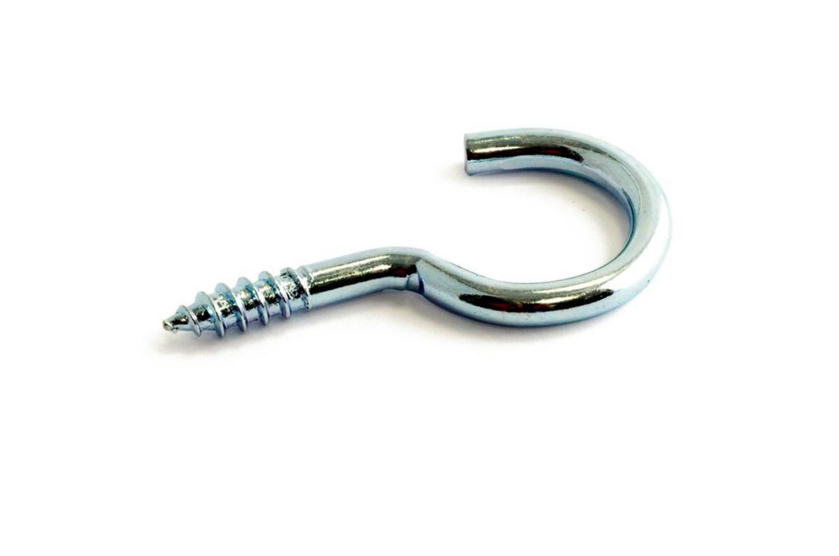 Øyekrok nr. 15 - Skrukrok 15Z 80mm elforzinket 5pk Habo