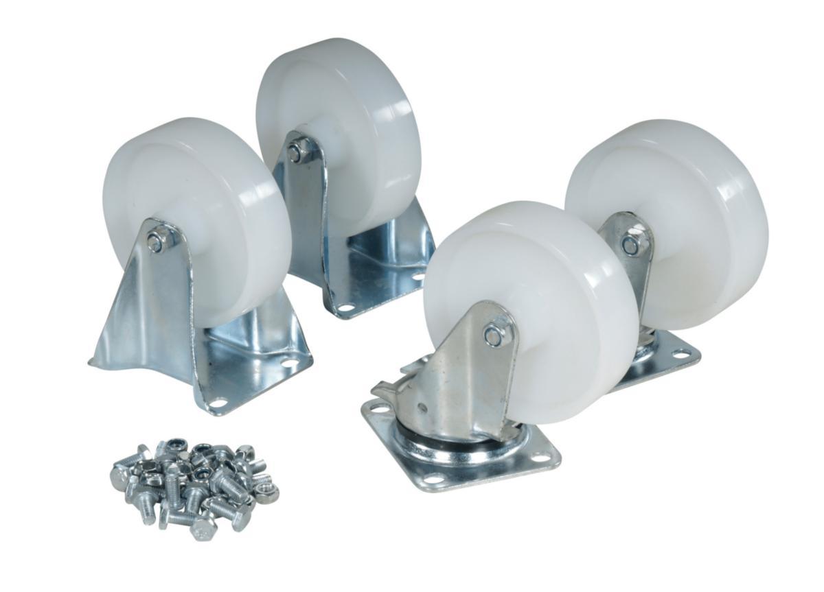 Hjulsett f/ tippcontainer 5381NH - Hjulsett tippcontainer Tents nylon 5381NH