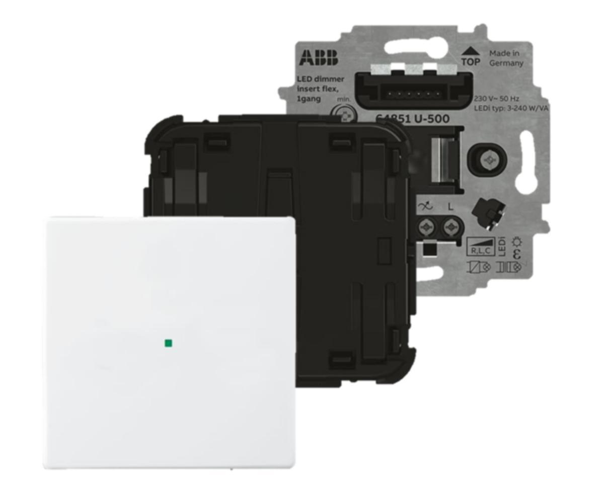 Dimmmerpakke ABB Flex u/ramme - Dimmer komplett Flex Hvit