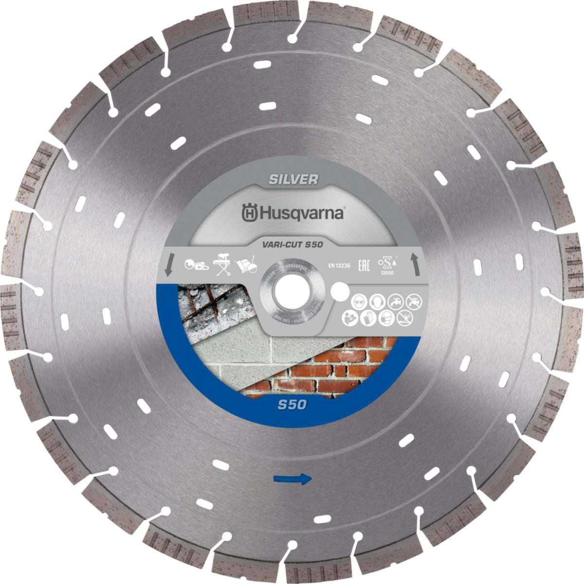 Diamantsagblad Husqvarna S50 Vari-Cut - Diamantsagblad S50 Vari-Cut Husqvarna Ø125x2.4x22.23mm