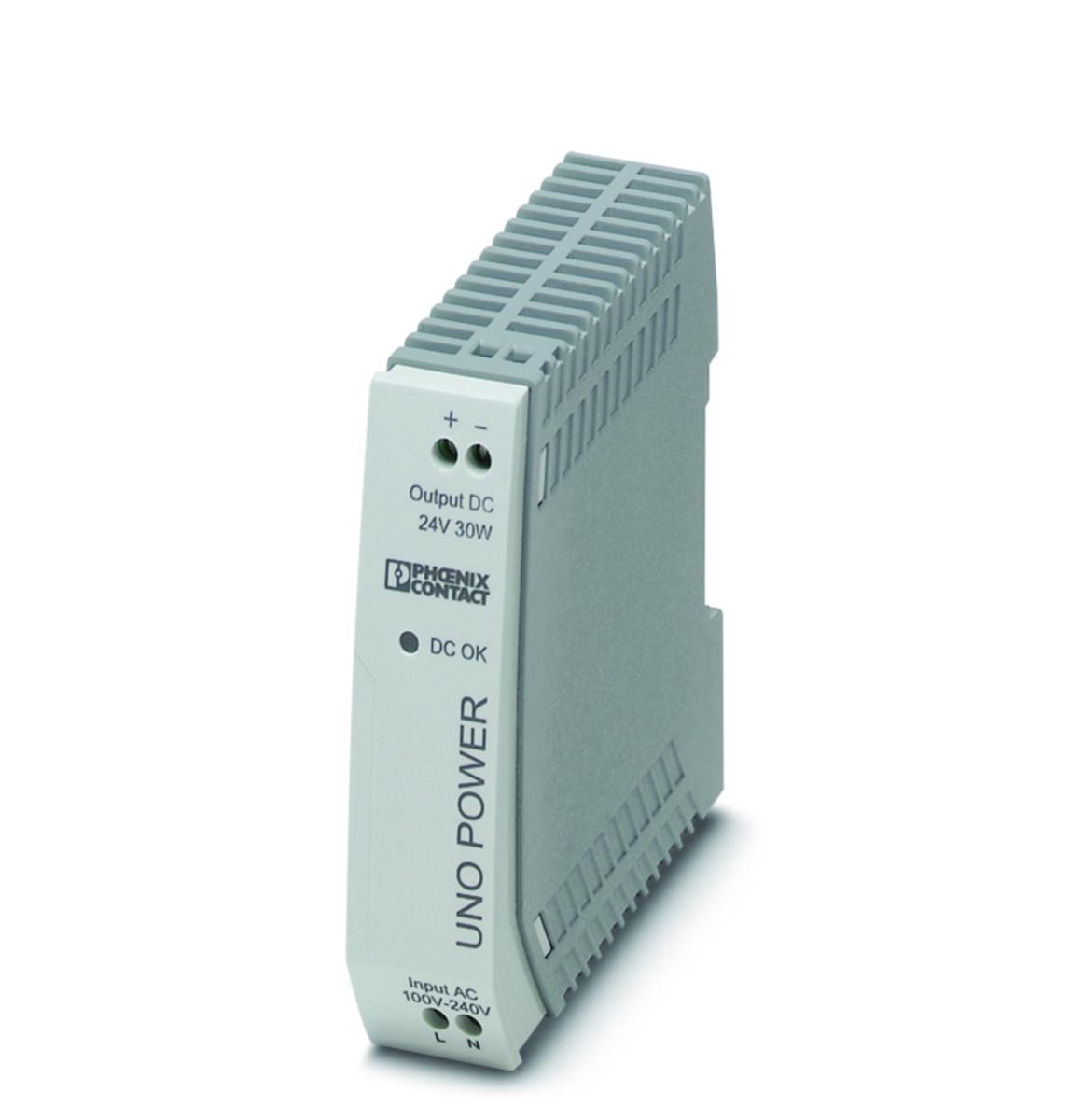 Strømforsyning Phoenix 1-Fas skinnemontasje UNO Power - Strømforsyning 24VDC 30W 