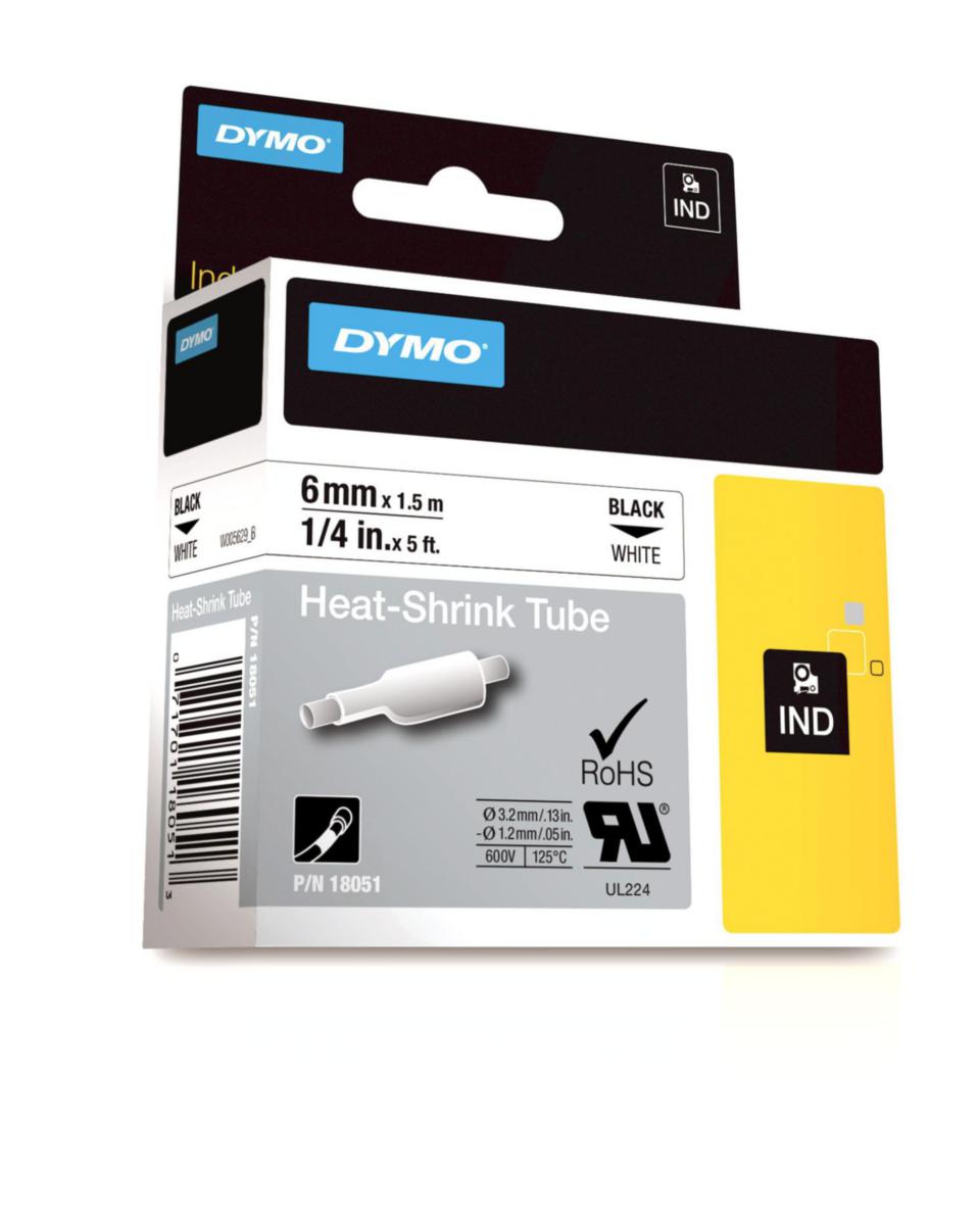 Dymo krympestrømpe JFKnudtzen - Krymp Rhino pro 5000 6mm hvit