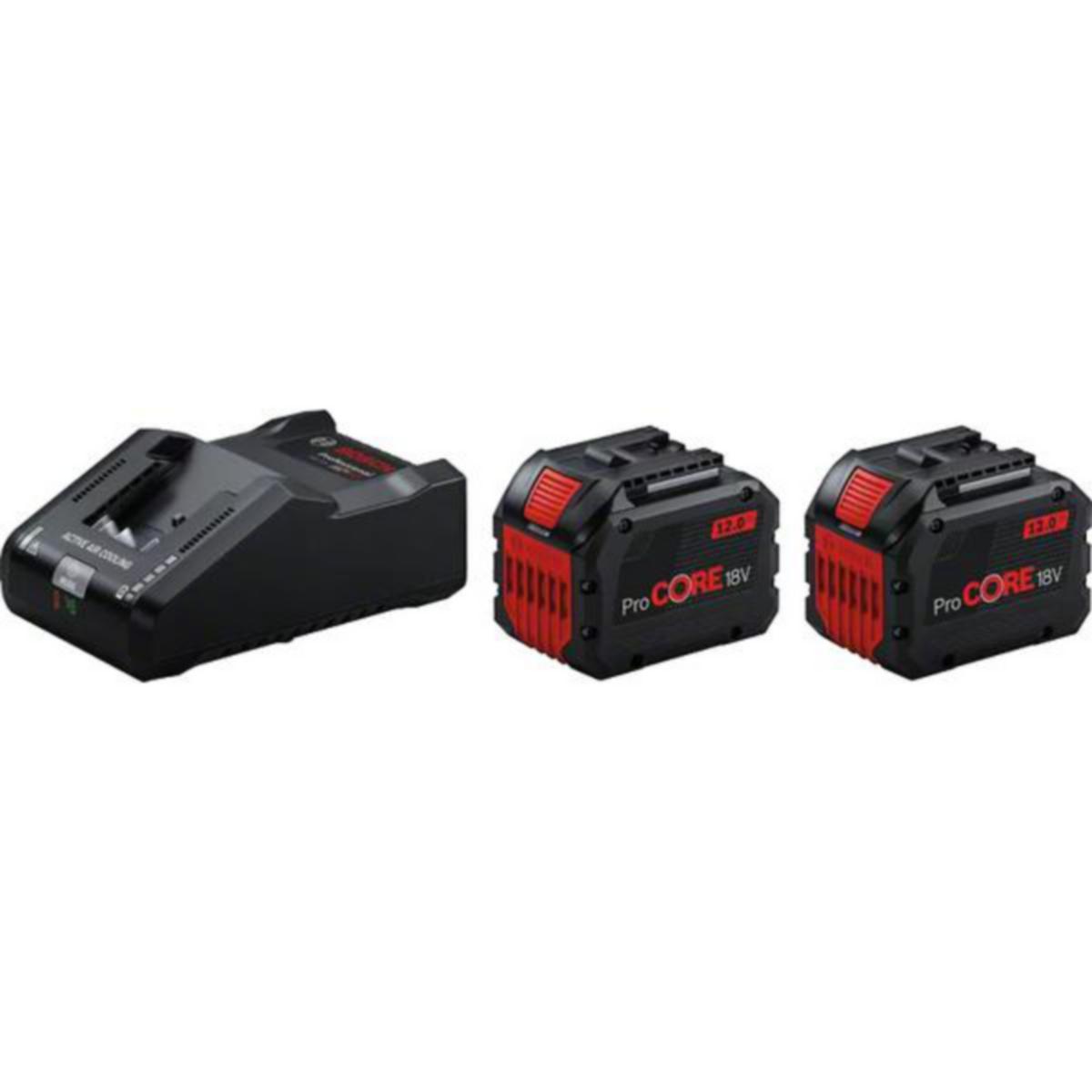 Batterisett Bosch Procore 18V 2x12Ah - Batterisett ProCORE 18V 2x12Ah Bosch m/ lader 18V-160