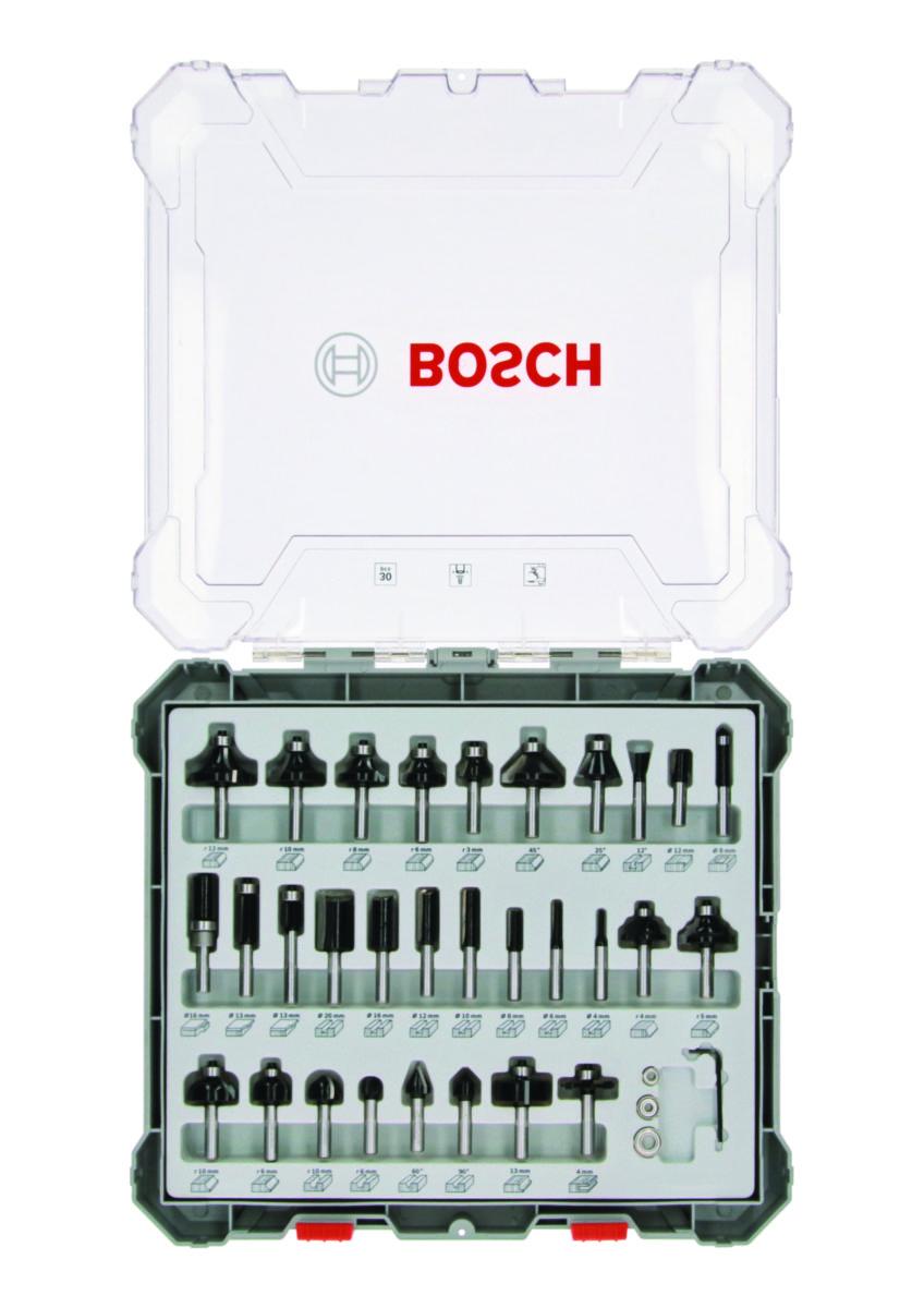 Fresstålsett Bosch HM 30 stk - Fresesett HM Mixed S8 Bosch 30 deler