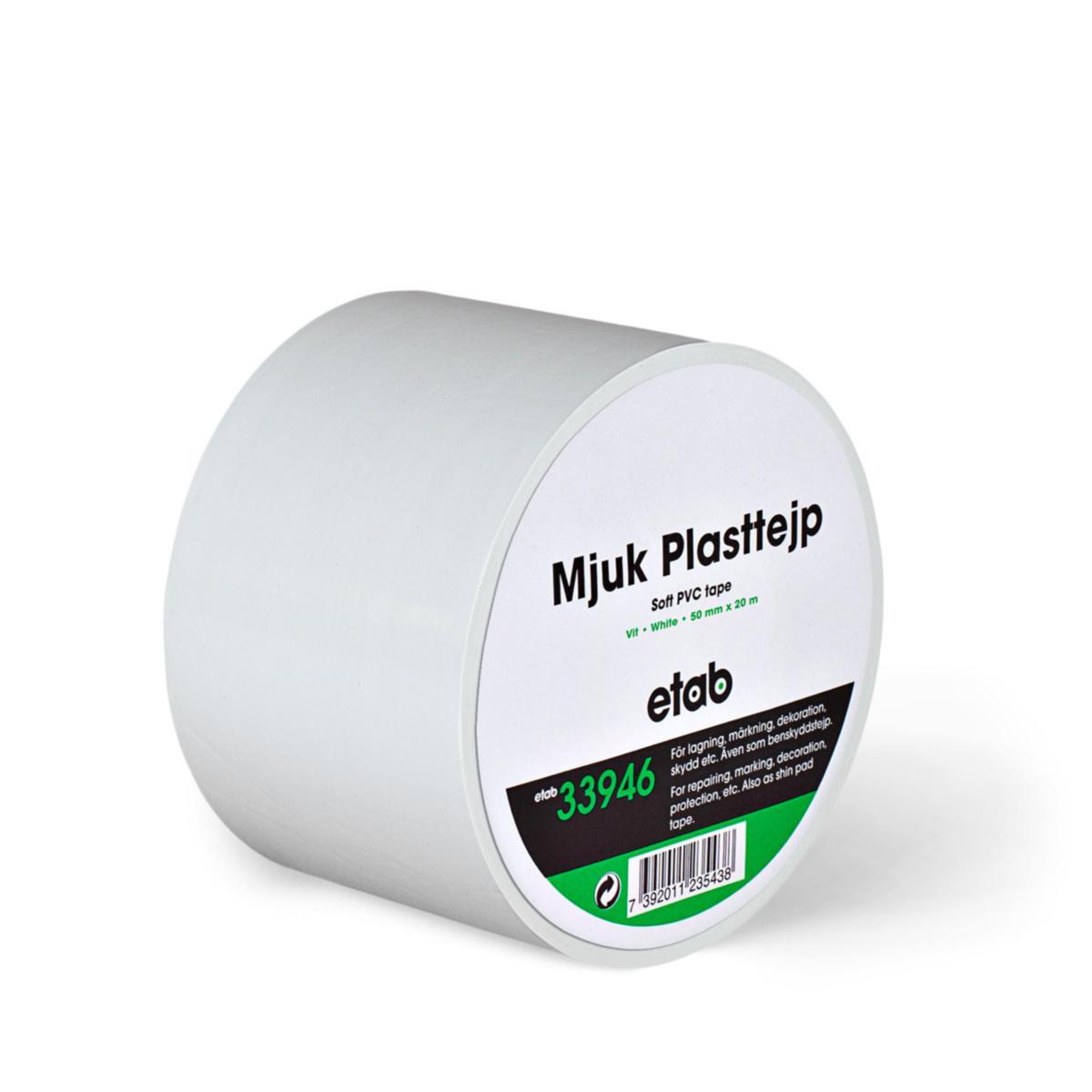 Plasttape PVC ETAB 33946 - Plasttape PVC ETAB 50mmX0.17mmX20m hvit