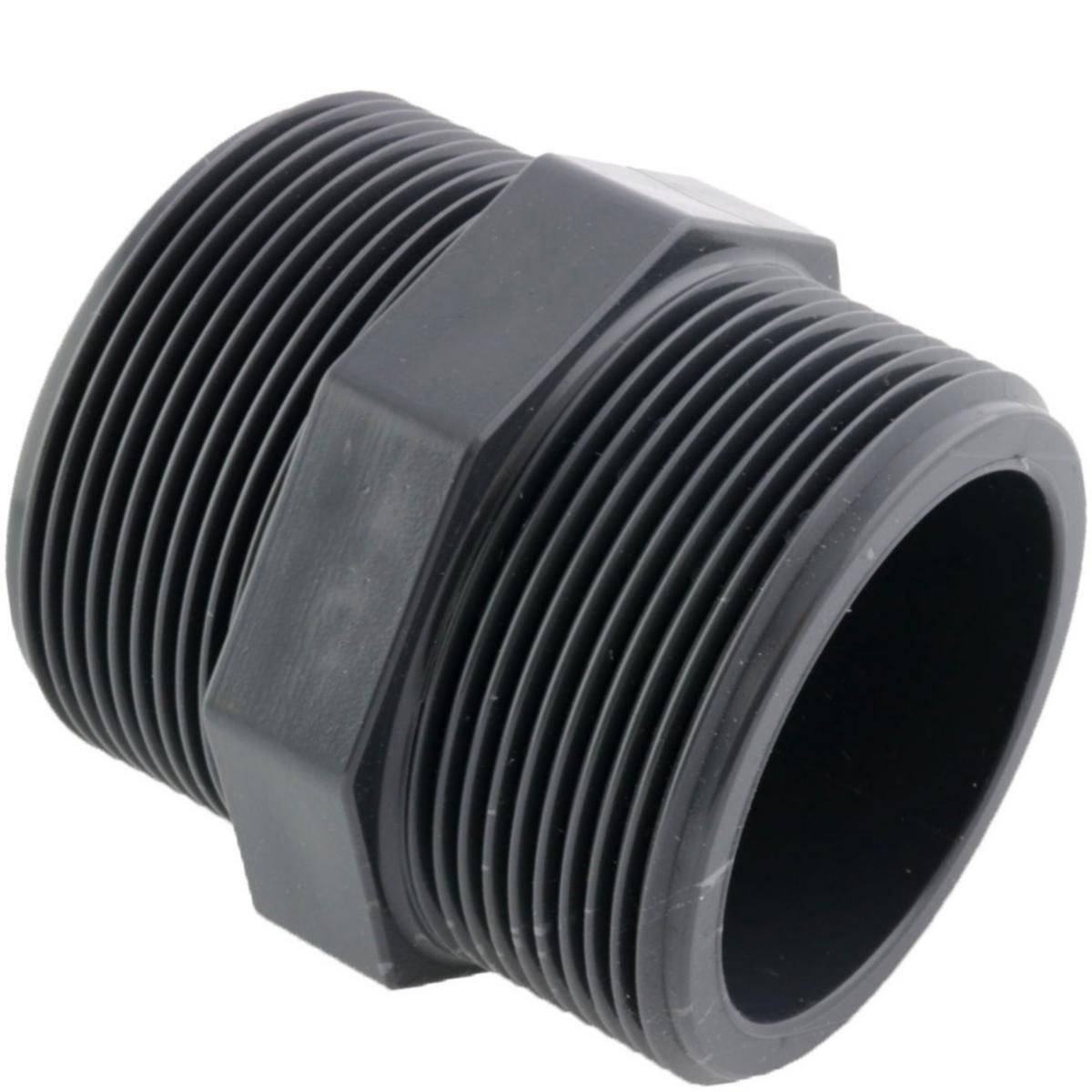Ansatsnippel utvendig gjenget PVC, NFV - 1/2" PVC ansatsnippel utv.gj. NFV