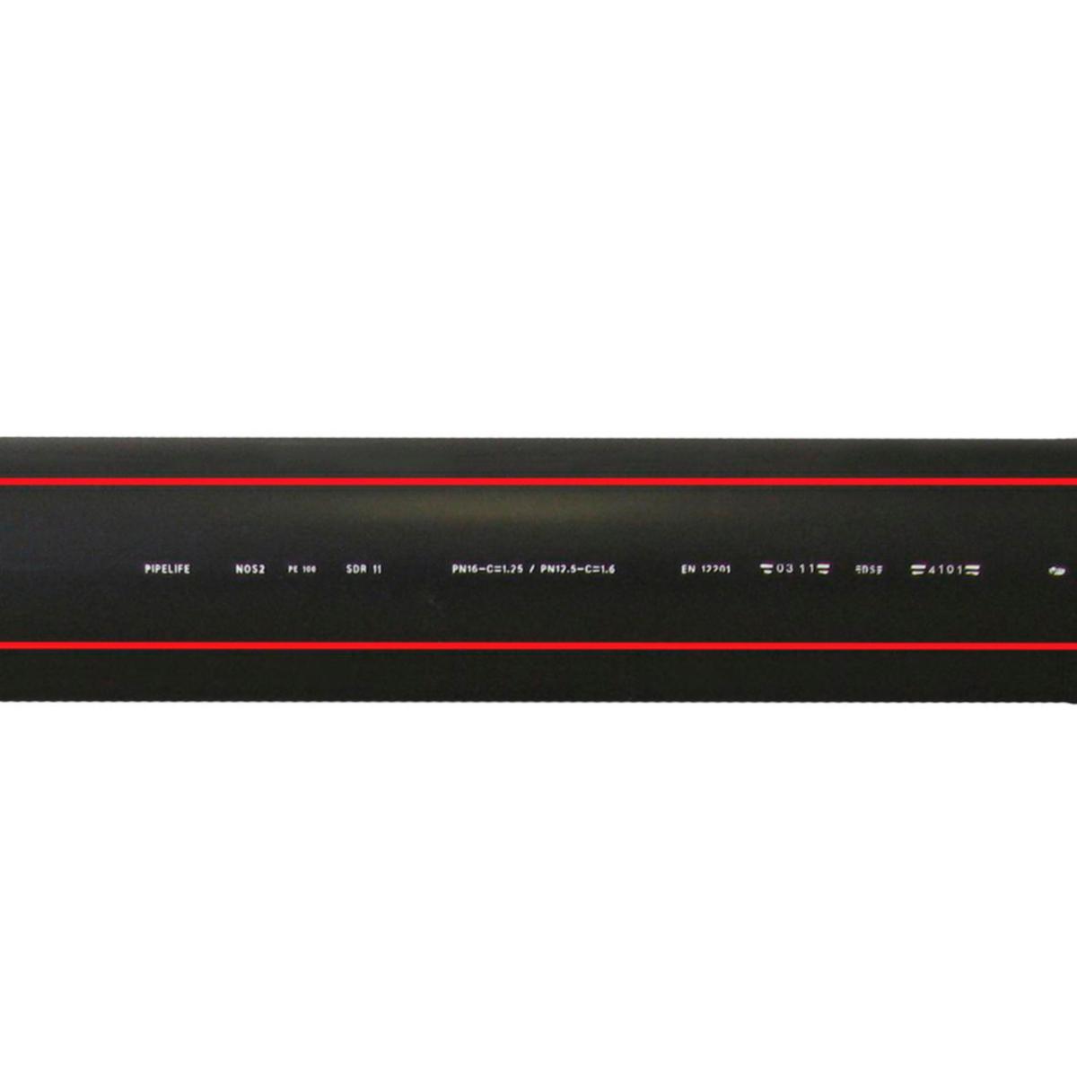 Kabelrør for nedgraving - 110-6m PE100RC kabelrør SN64, rød str.