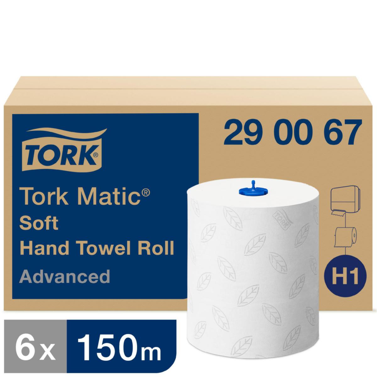 Håndtørk myk Tork Matic® - Håndtørk matic Tork H1 hvit 2-lag
